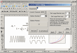 Small screen shot of Equation Illustrator V equation and graphical editor.